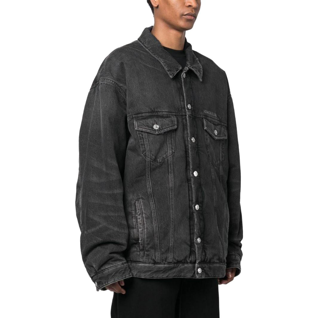 Balenciaga Mirror Padded Denim Jacket 'Dark Grey' 735744TBP471270