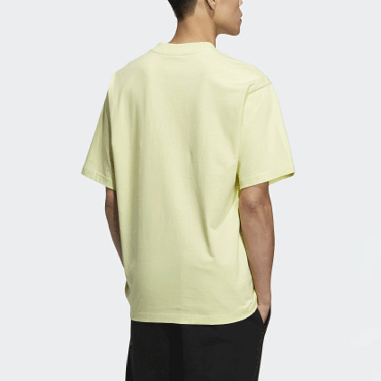 adidas originals C Tee Solid Color Small Label Loose Sports Short Sleeve Couple Style Yellow HC8579