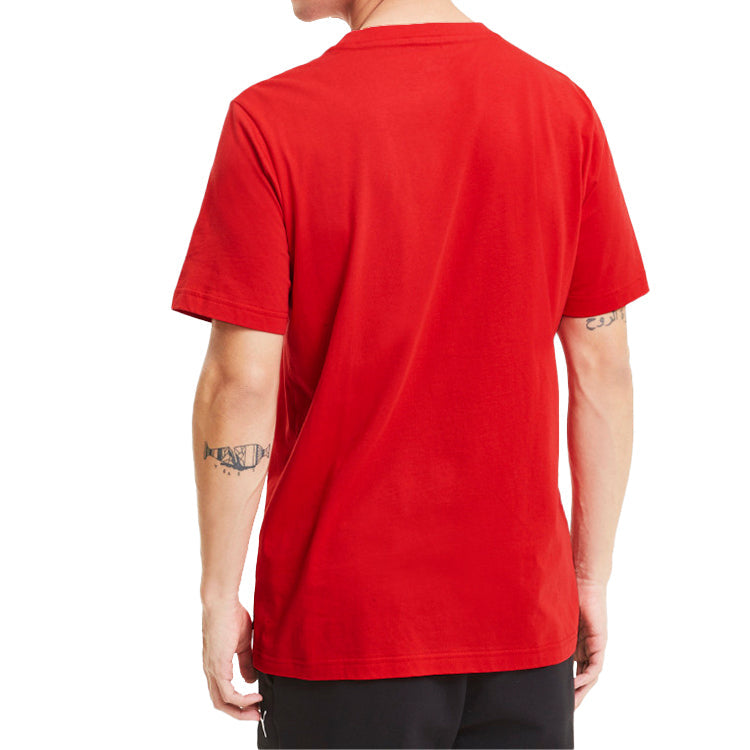 PUMA Ferrari Race Big Shieldtee+ Printing Short Sleeve Racing Red T-Shirt 597956-01