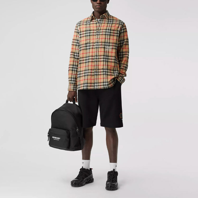 Burberry Check Cotton Flannel Shirt Male Cream-coloured 80367731