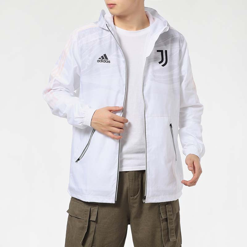 adidas Juventus Soccer/Football Sports Hooded Jacket White GQ2537