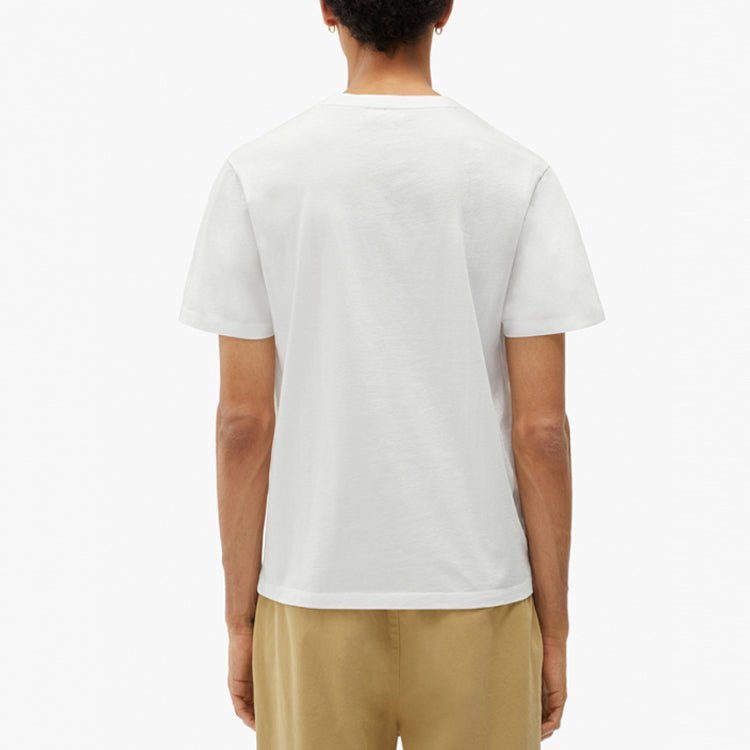Men's KENZO Solid Color Printing Round Neck Short Sleeve White FB65TS0204YA-01B
