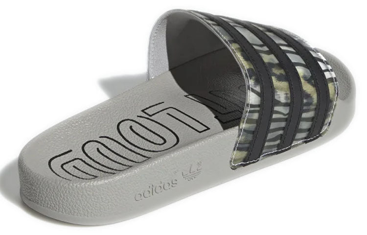 (WMNS) adidas originals Adilette 'Black Grey' EF5533