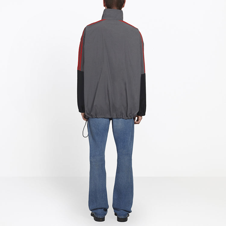 Balenciaga Two-Tone Logo-Print Shell Jacket 'Grey' 534317TDO051408
