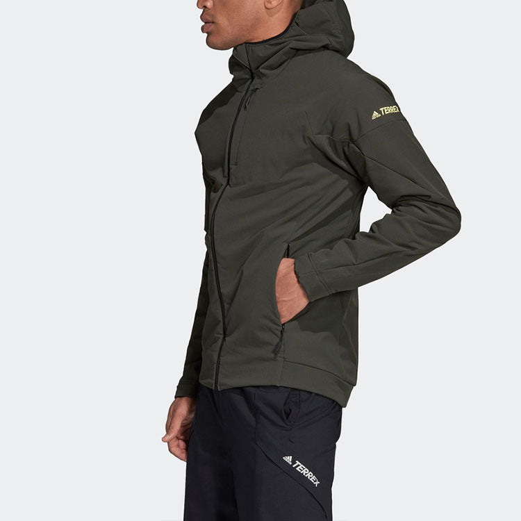 Men's adidas Outdoor Casual Sports Jacket Dark Brown GV4794