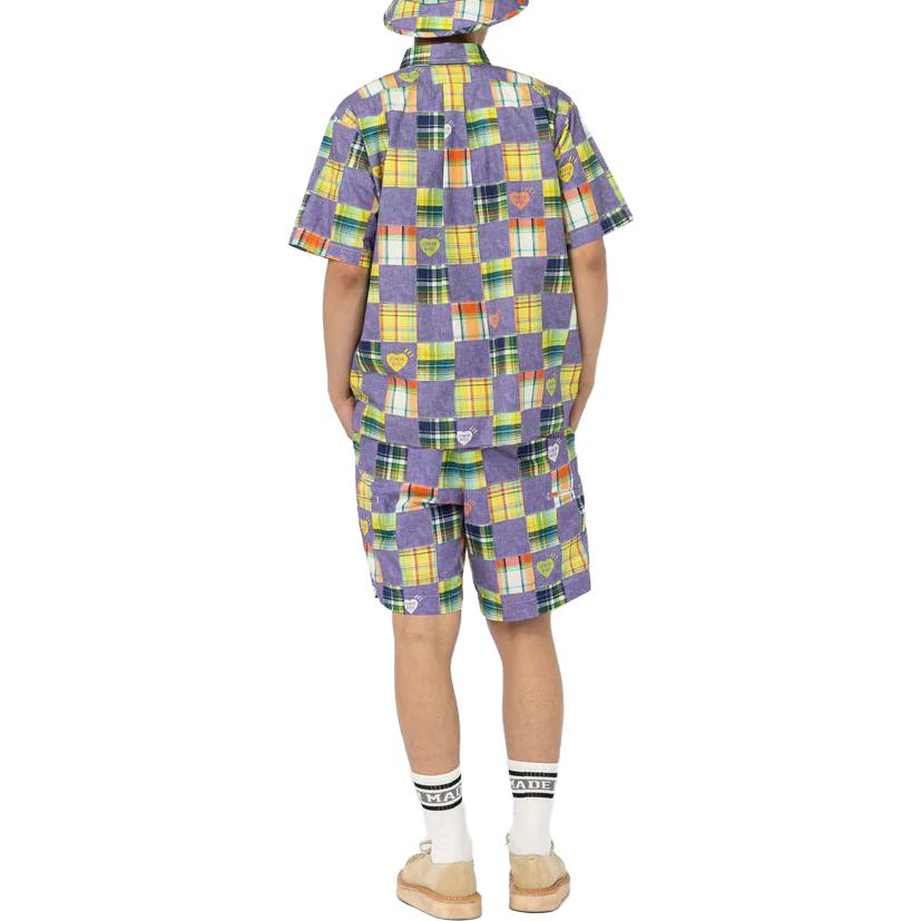 HUMAN MADE Patchwork Print Shirt 'Blue' HM25SH013