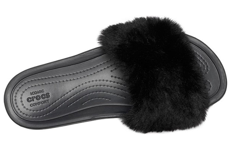 (WMNS) Crocs Sloane Luxe Slide 'Black' 205968-060
