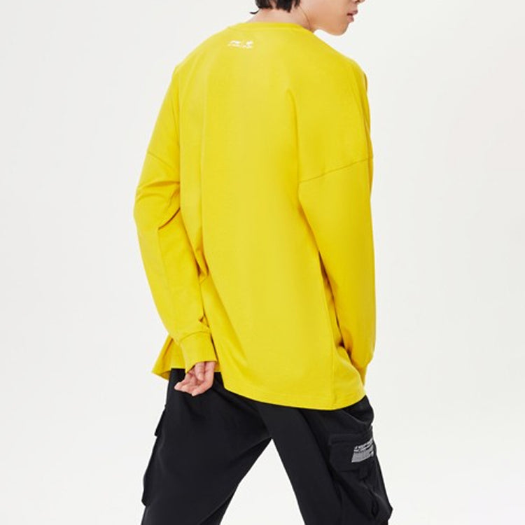 Li-Ning David Graffiti Crossover Loose Long Sleeves 'Yellow' AHSP553-3