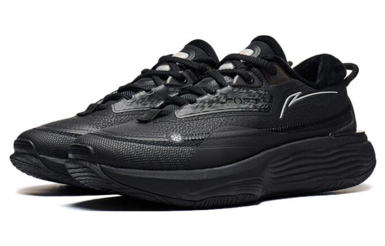 (WMNS) Li-Ning Soft Warm Fleece 'Black Silver' AGLT124-1