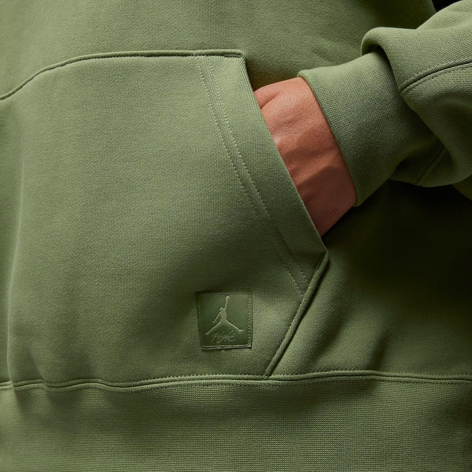 (WMNS) Air Jordan Flight Fleece 1/4 Zip Top 'Sky J Light Olive' FD7222-340