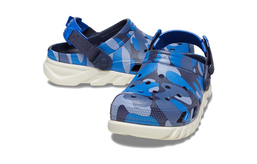 (GS) Crocs Duet Max 2 Camo Redux Clogs 'Navy Stucco' 209120-46K
