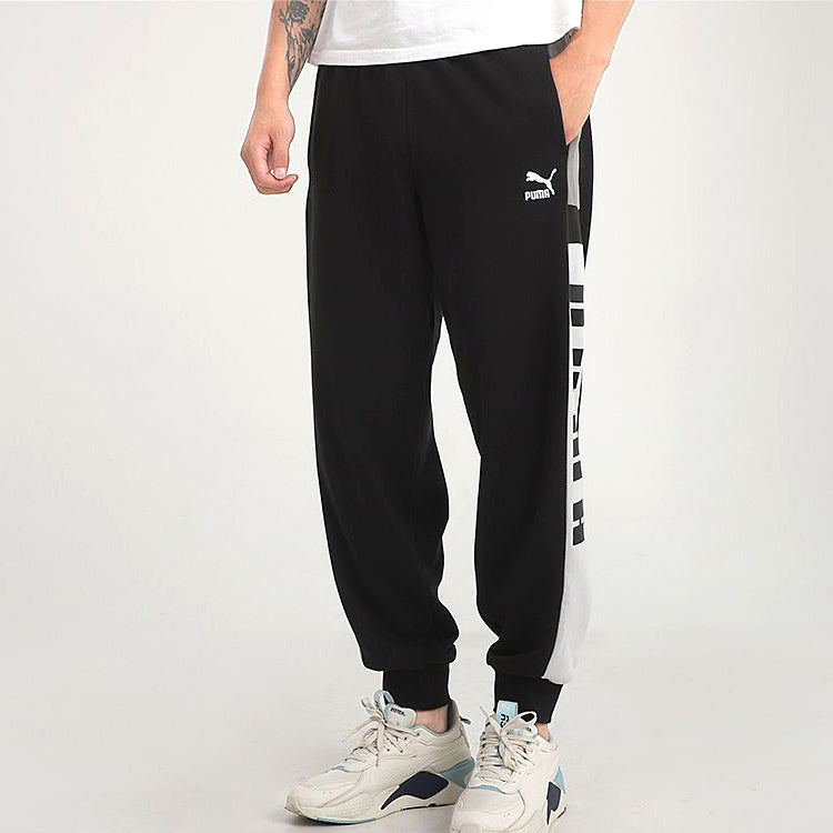 PUMA Retro Block Sweatpant 'Black White Grey' 530714-01