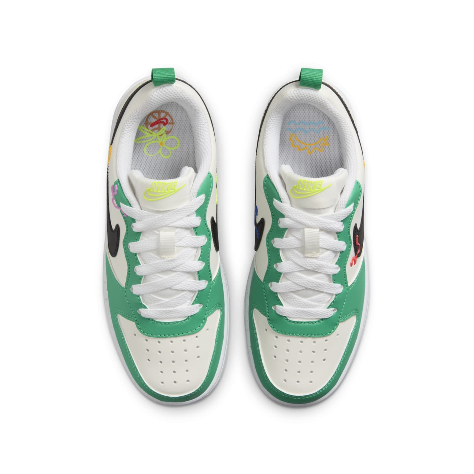 (GS) Nike Court Borough Low Recraft 'White Green Black' HF5750-101