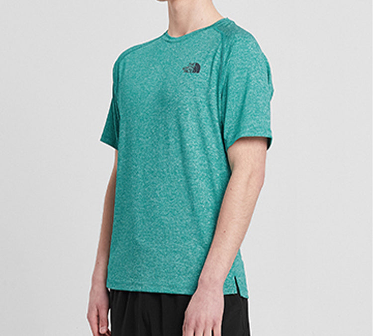 Men's THE NORTH FACE Logo Sports Round Neck Short Sleeve Green 49AA-H1H