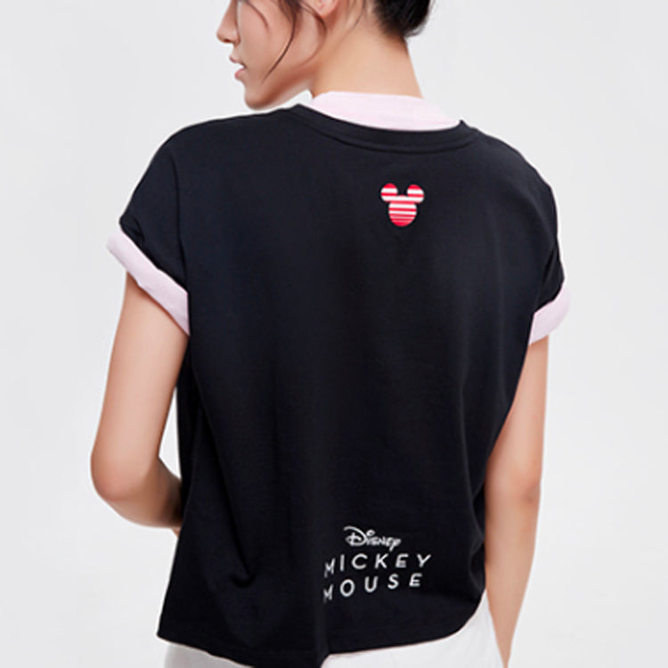 Li-Ning x Disney Crossover Sports Fashion Series Loose Round Neck Short Sleeve Black AHSP402-6
