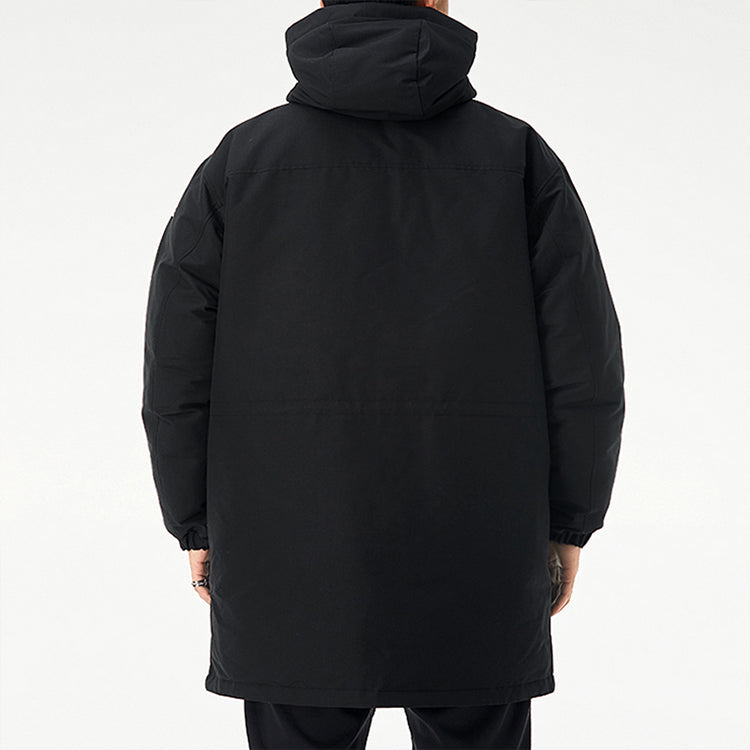 adidas Outdoor Sports Windproof Warm Hood Down Jacket Men's Black GN9835