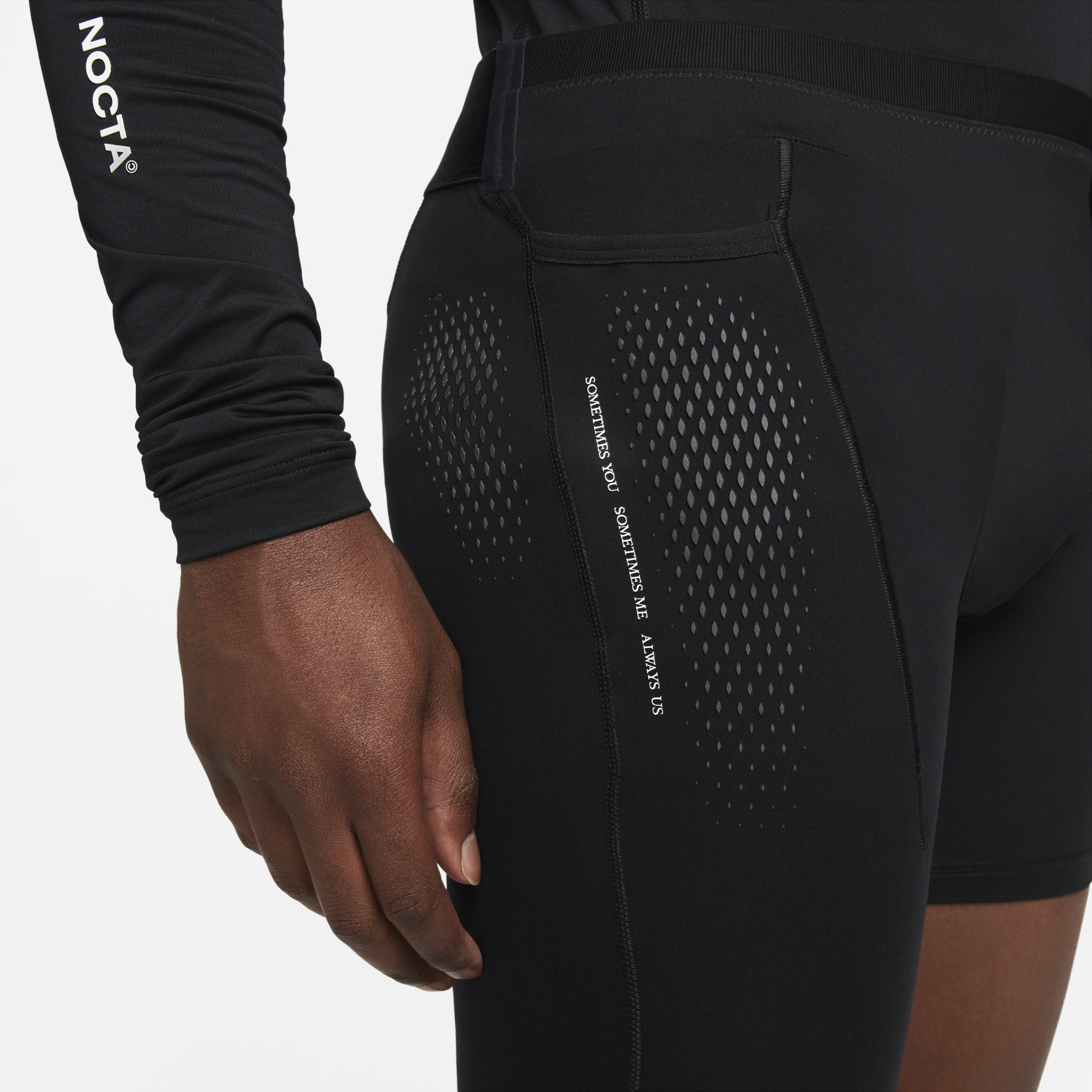 Nike x NOCTA Basketball Single Leg Tights Right 'Black' DN0003-010
