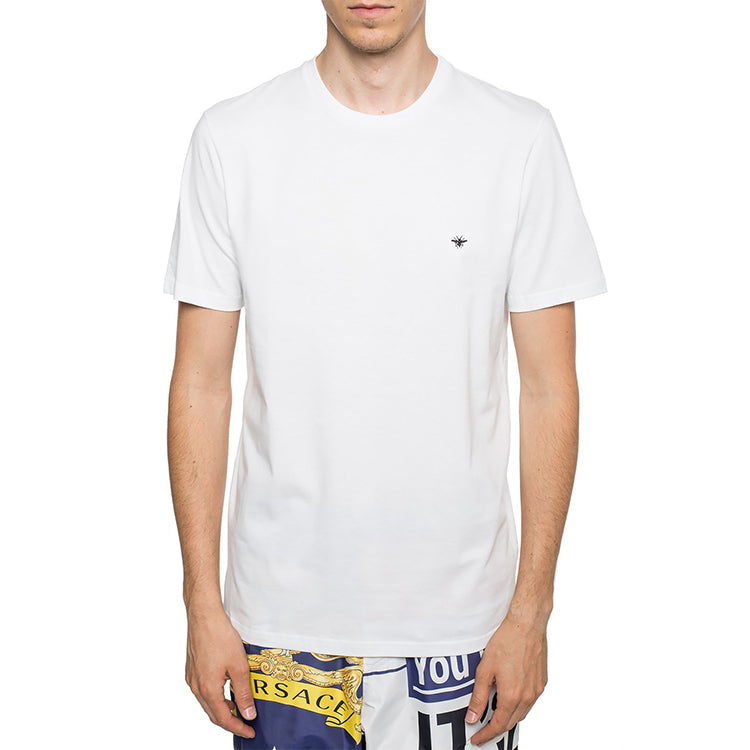Men's DIOR Small Bee Embroidered Short Sleeve White 733J603B0533-005