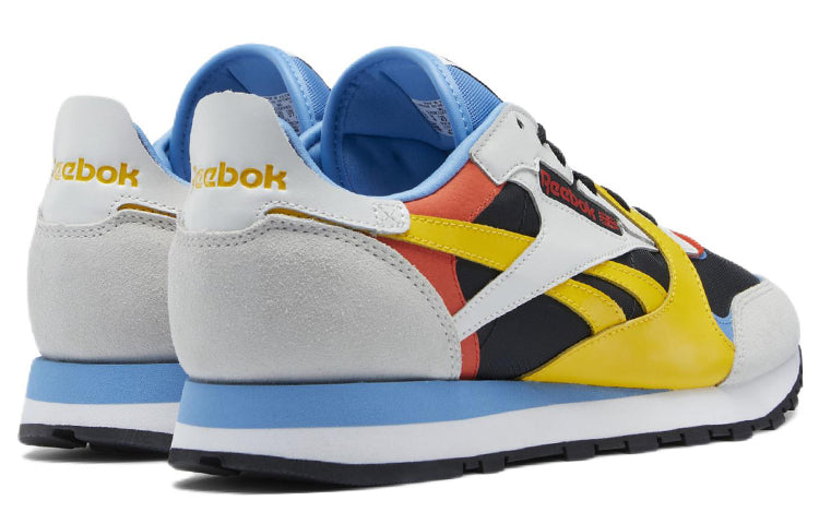 Reebok Classic Leather Retro Wear-resistant Gray Yellow GX2847