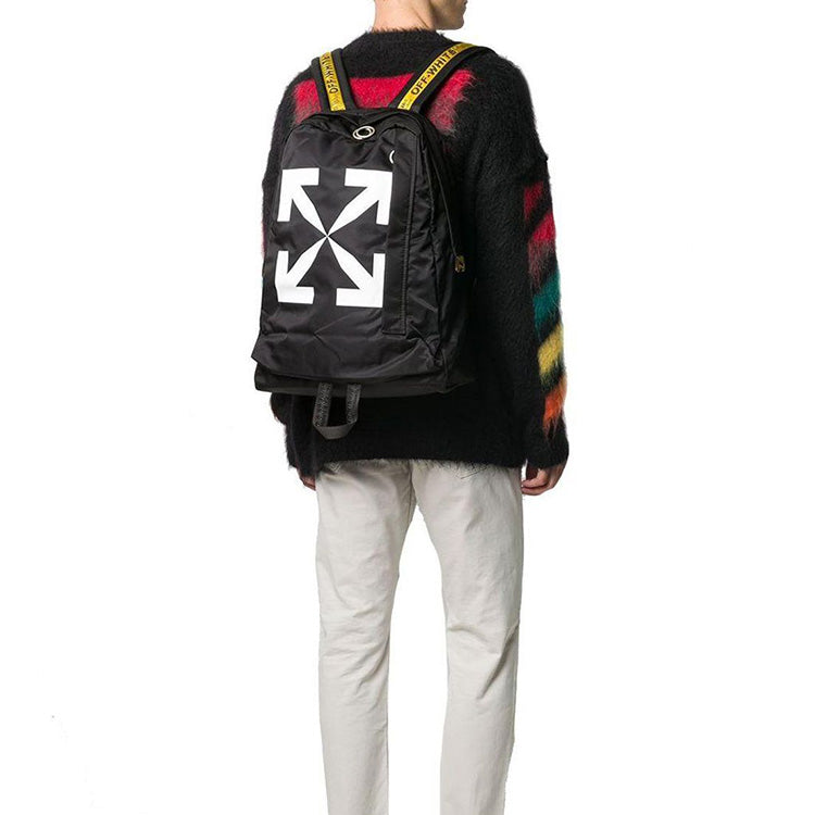 Off-WhiteLogo Nylon Casual Bag Backpack Black OMNB019F20FAB0011001