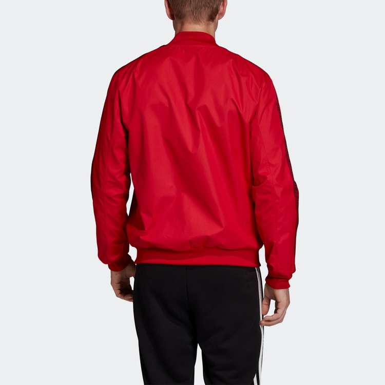 adidas Soccer/Football Manchester United Long Sleeves Zipper Jacket Sports Red DX9077