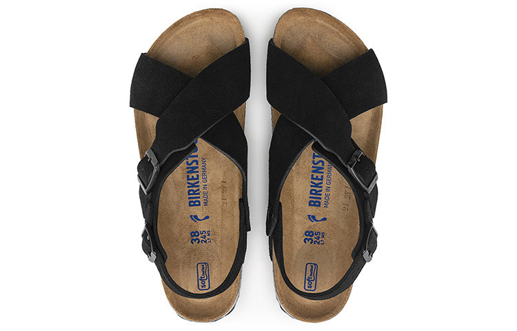 Birkenstock Tulum Suede Leather Narrow Fit Sandals 'Black' 1024086