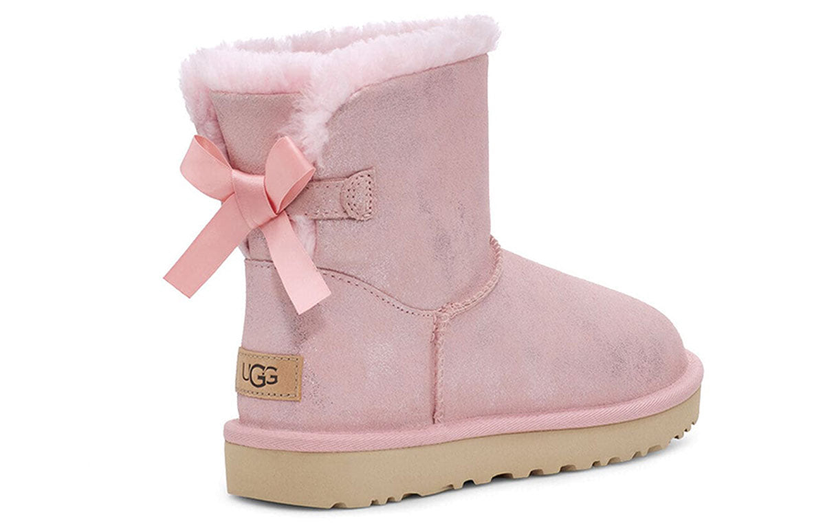 (WMNS) UGG Mini Bailey Bow II Shimmer Pink 1112533-PCD