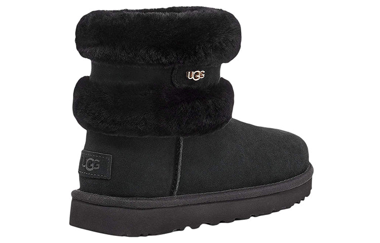 (WMNS) UGG Fluff Mini Belted 'Black' 9405841-BLK
