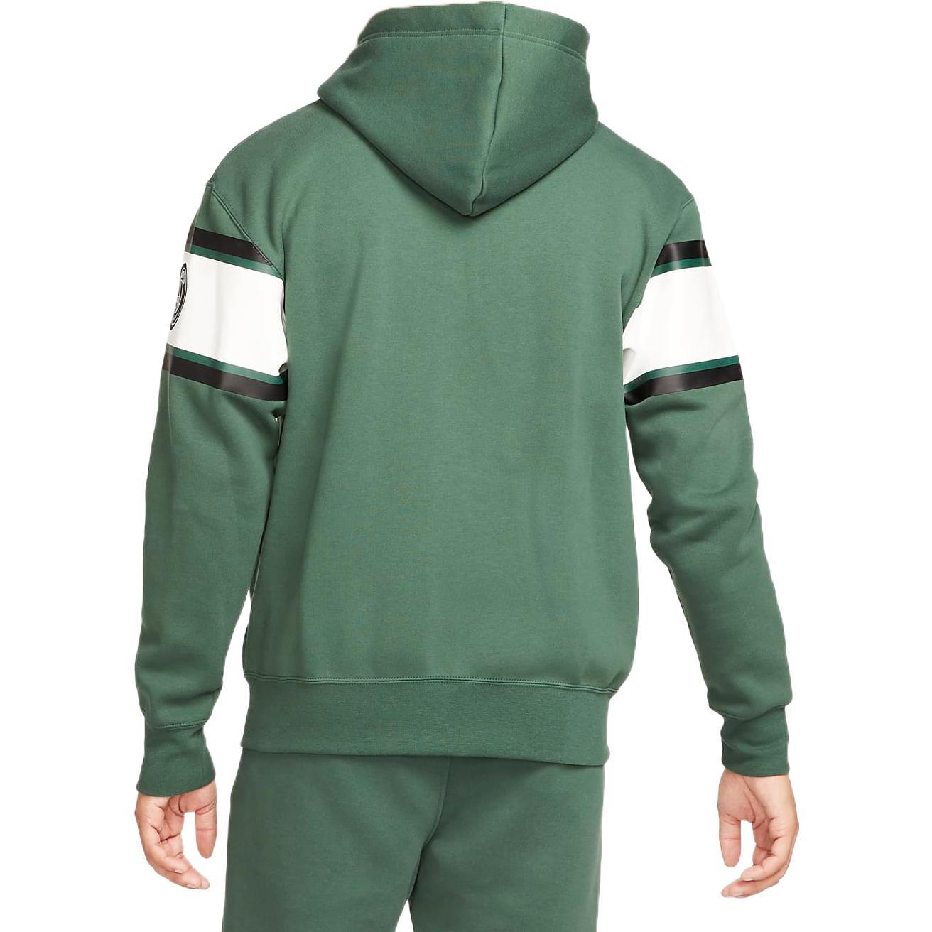Men's Jordan Paris Saint-Germain   Zipper Fleece Hooded Long Sleeves Jacket Green DB6481-333