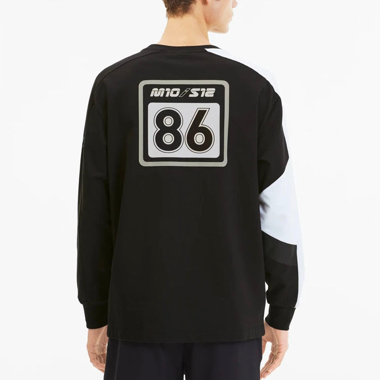 PUMA x BMW Crossover Racing Series Casual Sports Pullover Round Neck Black 596081-01