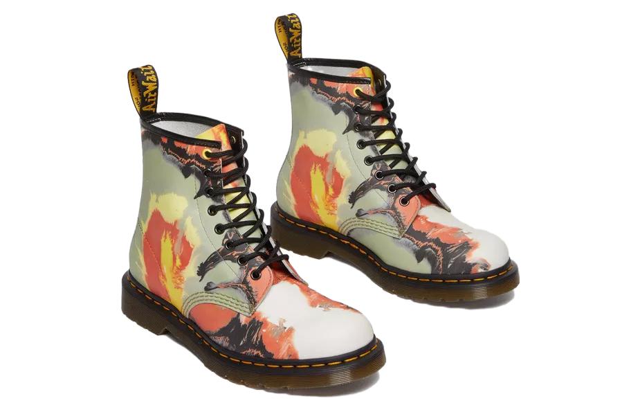 Dr. Martens 1460 x Tate Decalcomania Backhand Leather Lace Up Boots 'Multicolor Volcanic Flare' 31730649