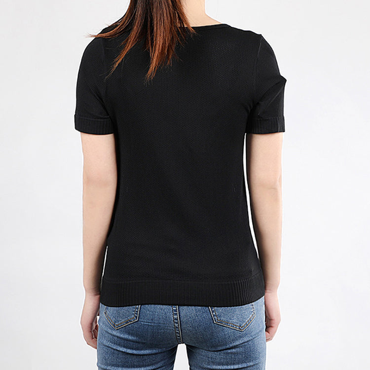 (WMNS) Nike Athleisure Casual Sports Breathable Short Sleeve Black T-Shirt CV9373-010