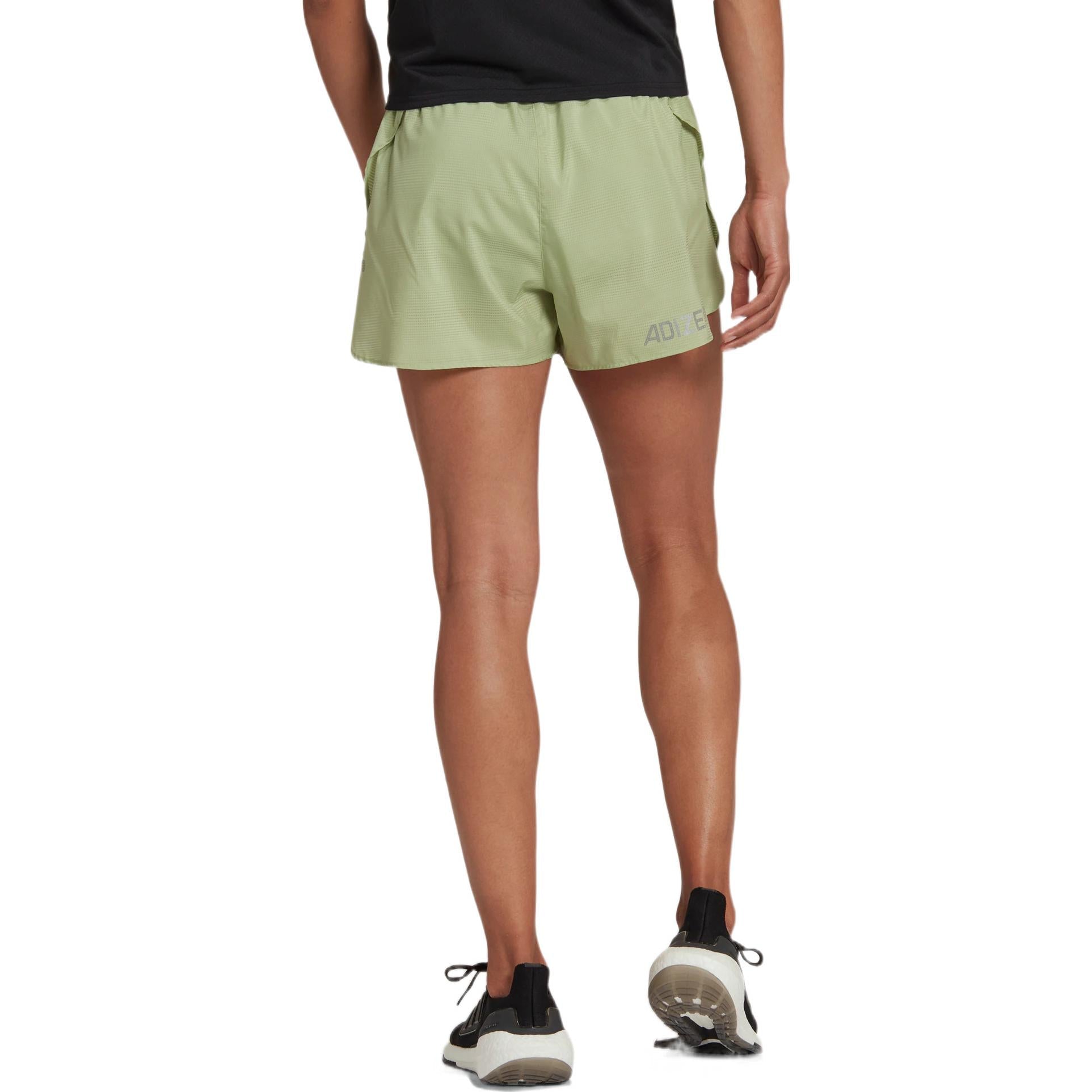 (WMNS) adidas Adizero Running Split Shorts Asia Sizing 'Green' HH7237
