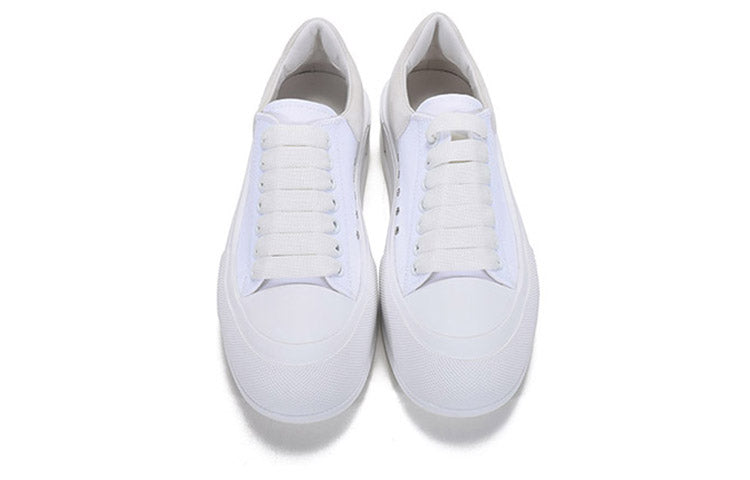 Alexander McQueen Deck Skate Plimsoll Lace Up 'White' 654594W4MV79000