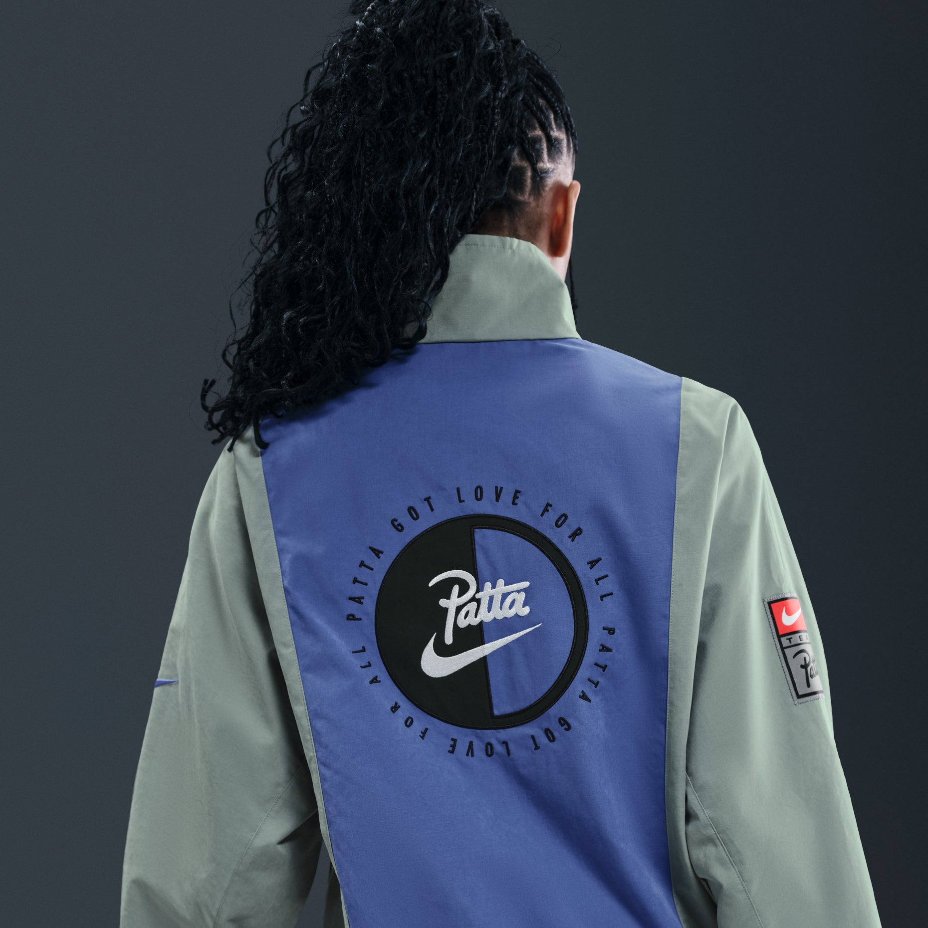 Nike x Patta Track Jacket Asia Sizing 'Grey Blue' HJ0713-073