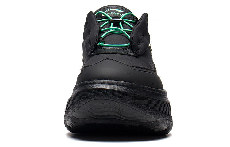(WMNS) Li-Ning Puff Platform 'Black Green' AZGS072-2