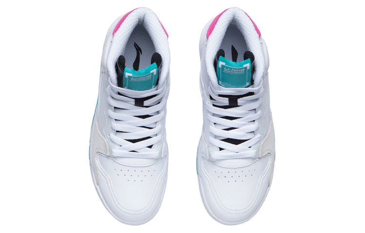 (WMNS) Li-Ning Classic Basketball Shoes 'White Blue Pink' AGBR082-1