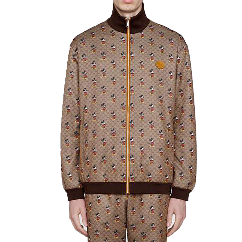 Gucci x Disney Full-Printed Mickey Pattern Long Sleeve Jacket For Men Brown 604210-XJB64-2100