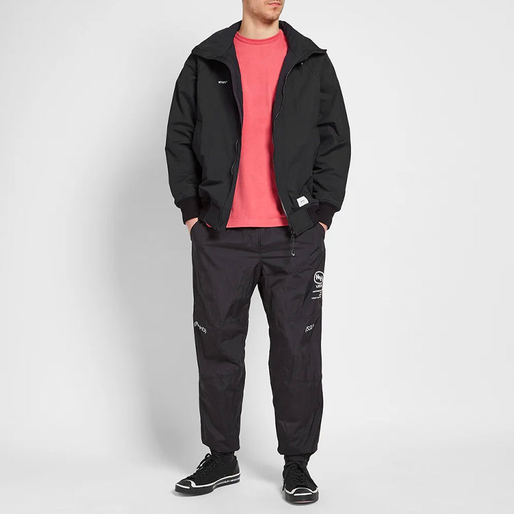 WTAPS Incom/nylon.Tussah Hooded Jacket Unisex Black 192BRDT-JKM02-BK
