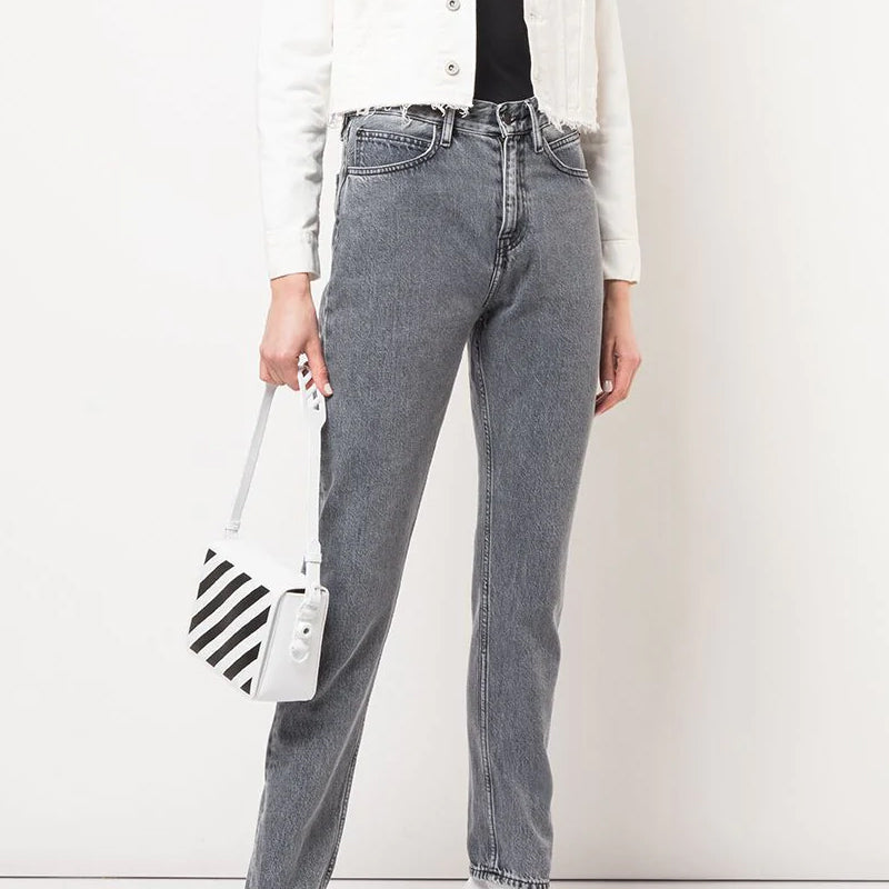 (WMNS) Off-White logo Shoulder Bag Black White OWNA011S194230670110