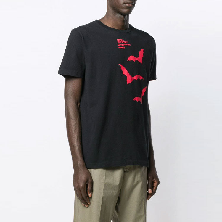Off-White Printing Short Sleeve Ordinary Version Black OMAA027E191850071020