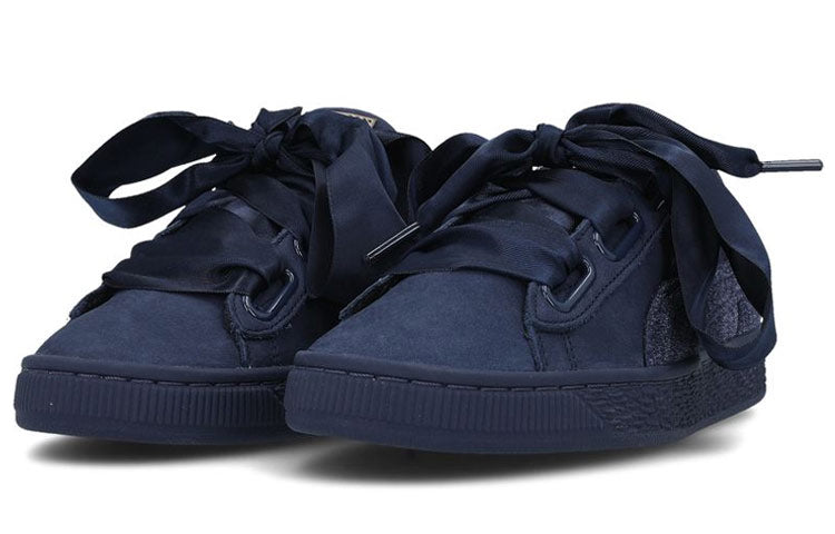 (WMNS) PUMA Basket Heart Lunar Glow Low-Top Sneakers Dark-Blue 366733-01