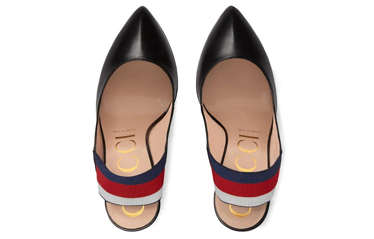 (WMNS) Gucci Sherry Leather Decollete Heels 'Black' 524645-04J30-1140