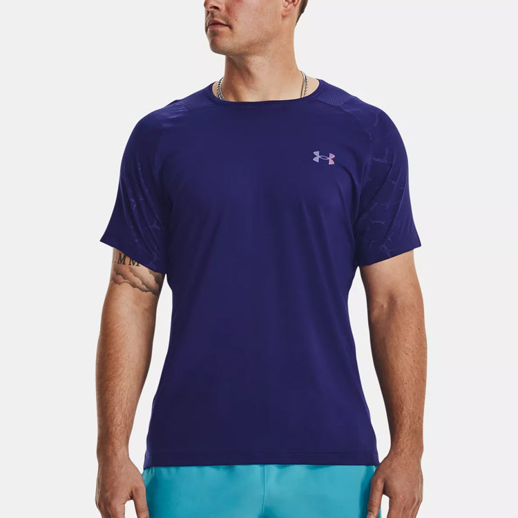Under Armour Rush Emboss Short Sleeve T-Shirt 'Blue' 1376790-468