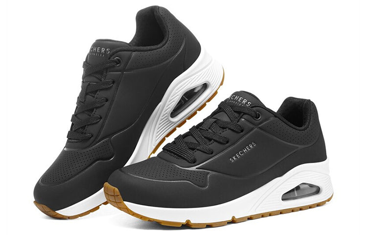 (WMNS) Skechers Uno 'Black White' 73690-BLK