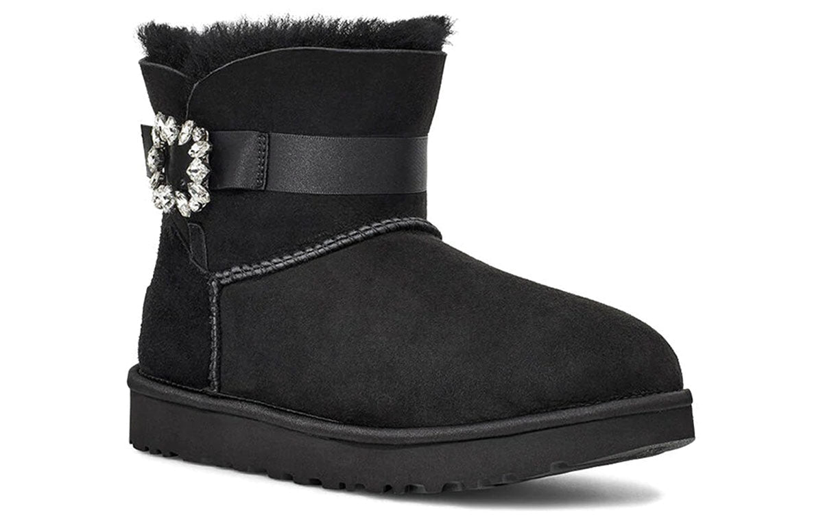 (WMNS) UGG Karlie Brooch 'Black' 1110430-BLK