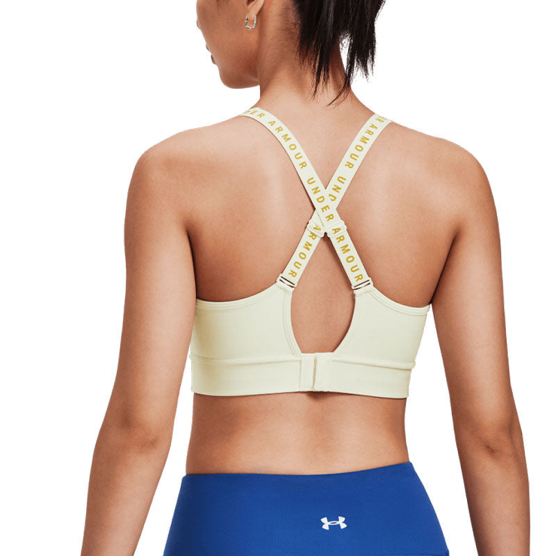 (WMNS) Under Armour Infinity Mid Covered Sports Bra 'Lemon Yellow' 1363353-785