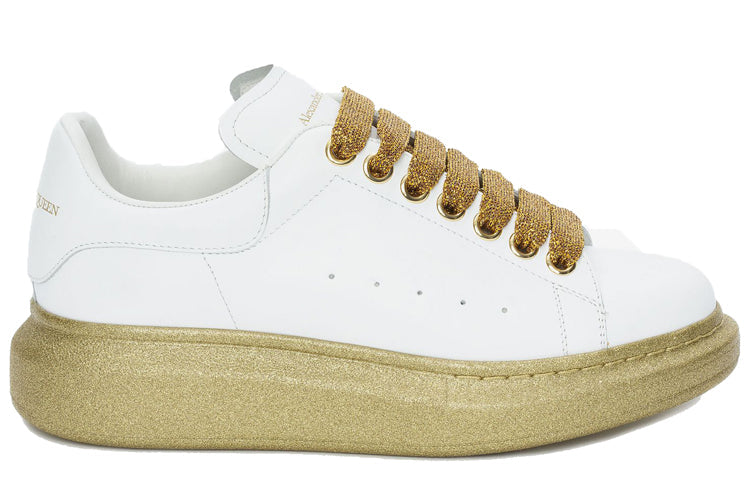 (WMNS) Alexander McQueen Oversized Sneaker 'White Gold' 553770WHWKV9075
