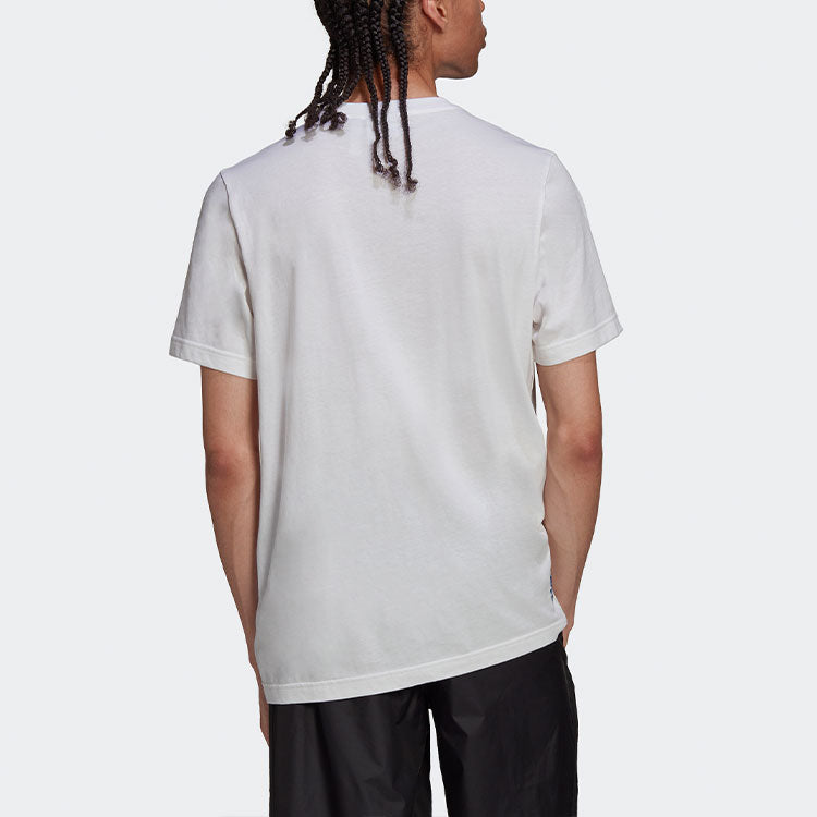 adidas originals Trefoil C Tee1 Printing Round Neck Short Sleeve White HC7167