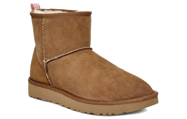 (WMNS) UGG Classic Mini II Graphic Logo Fleece Lined Brown 1110083-CNCRL